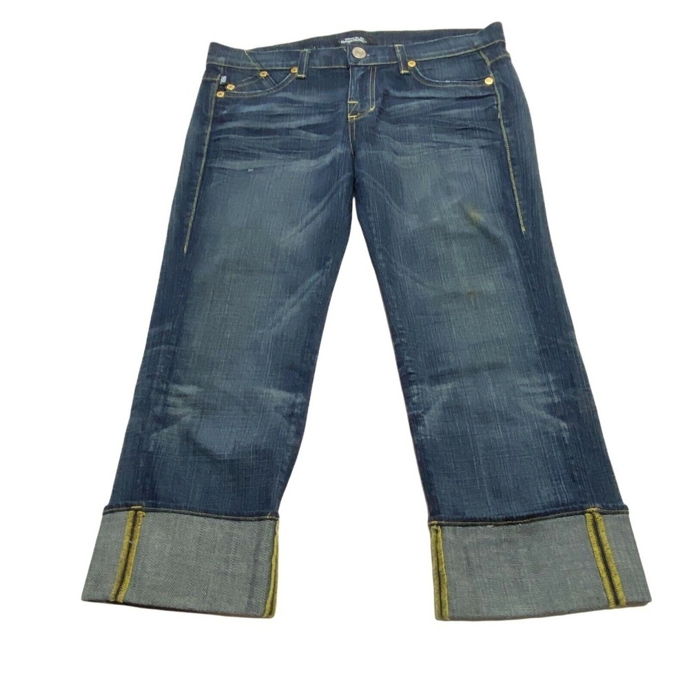 Rock‎ & Republic Capri Women's size 29 Dark Wash Blue Denim Jeans
